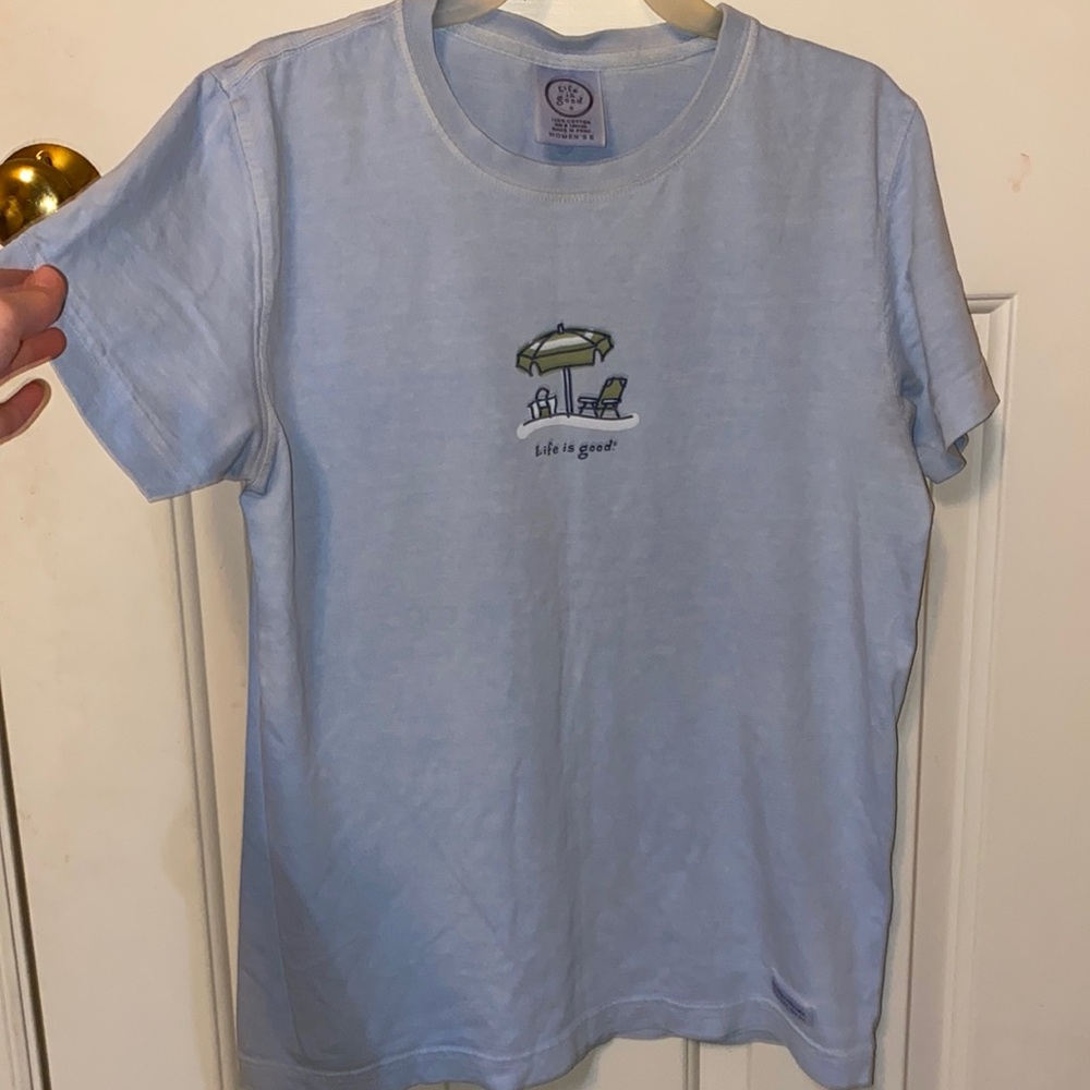 Ladies Life is Good Beach T-shirt- small